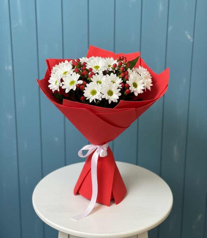 Букет цветов из: Хризантемы в Малых Дербетах