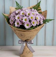 Букет цветов из:  Хризантемы #REPLACE_PRED# Малых Дербетах