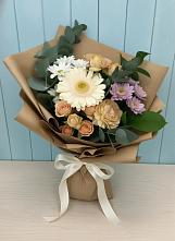 Букет цветов из:  Герберы и Хризантемы в Малых Дербетах