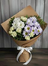 Букет цветов из:  Хризантемы и Розы в Малых Дербетах