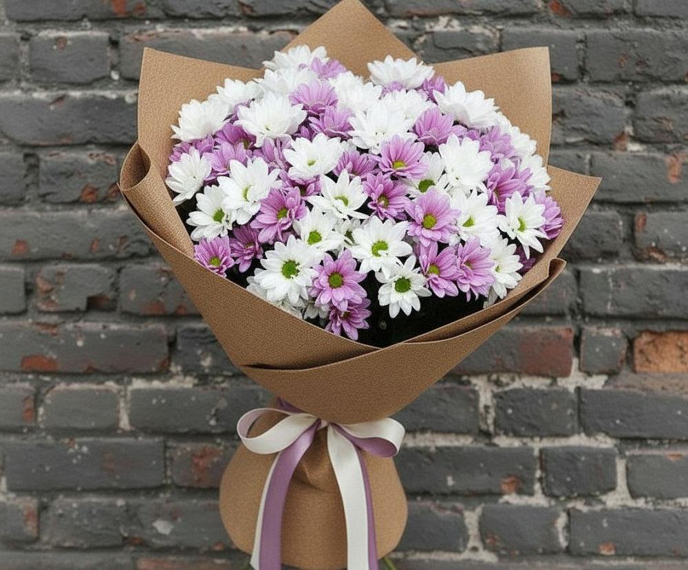 Букет цветов из: Хризантемы в Малых Дербетах