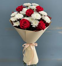 Букет цветов из:  Розы и Хризантемы в Малых Дербетах
