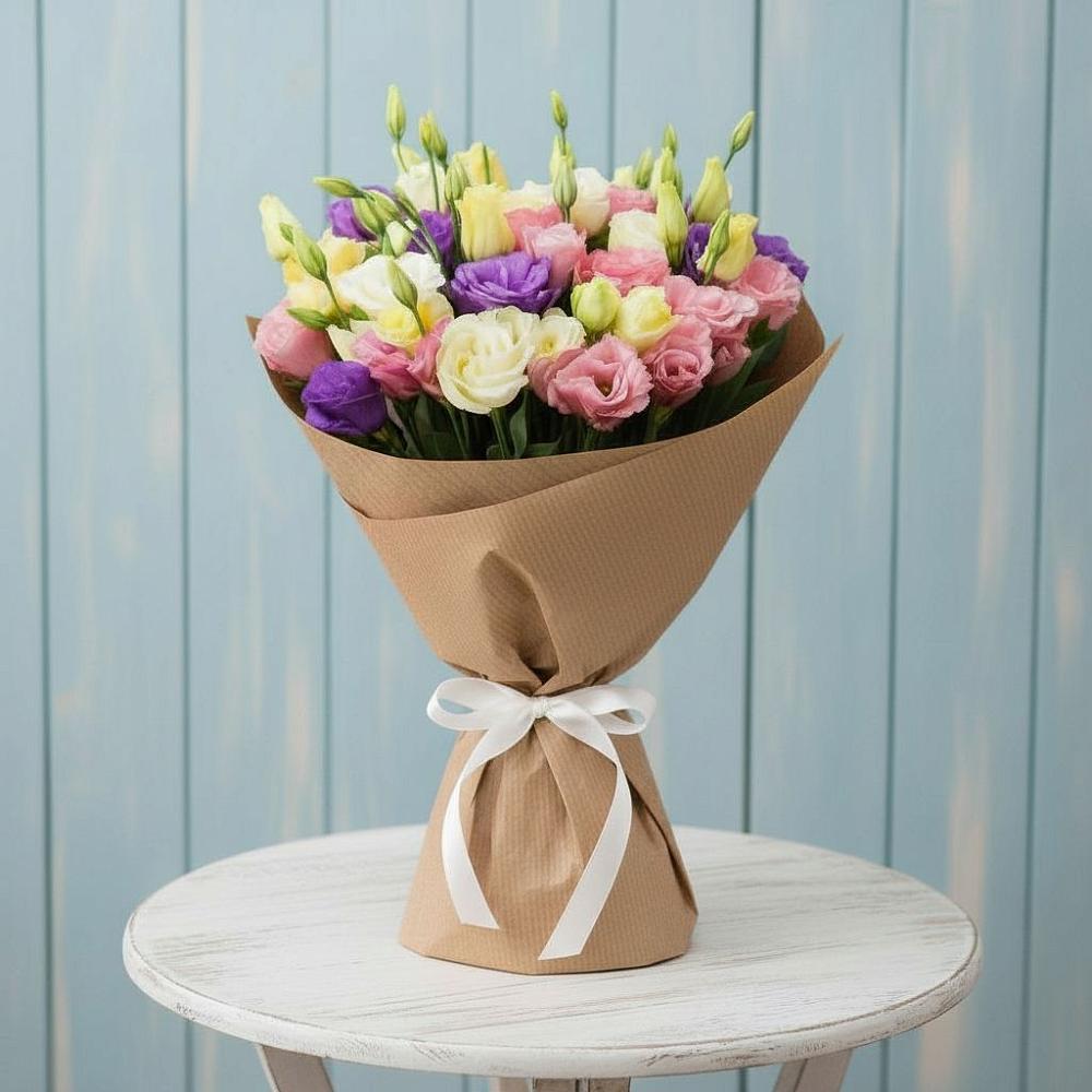 Букет цветов из: Лизиантусы в Малых Дербетах