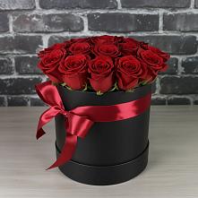 Цветочная композиция из Розы в шляпной коробке #REPLACE_PRED# Малых Дербетах