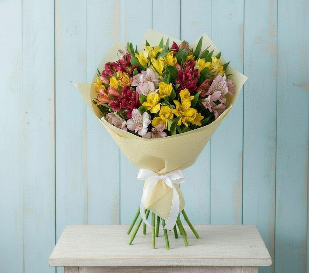 Букет цветов из: Альстромерии в Малых Дербетах