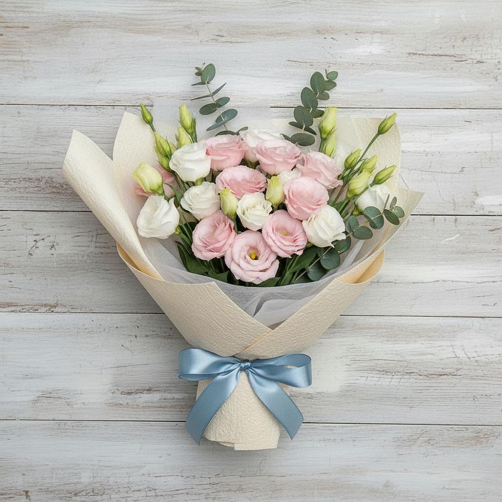 Букет цветов из: Лизиантусы в Малых Дербетах